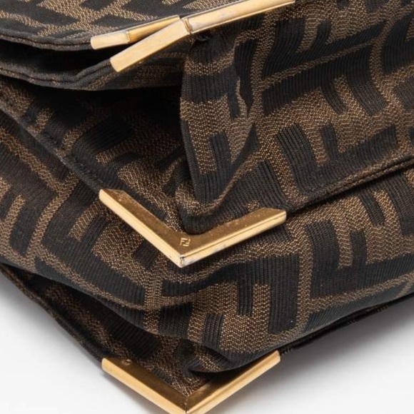 Fendi Bag Zucca Vitello Classic No. 1 Satchel Tobacco Moro Crossbody Top handle - Picture 12 of 17